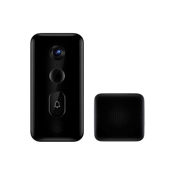 Campainha Inteligente Xiaomi Doorbell 3 - Resolução 2K, Wi-Fi, Cor Preta