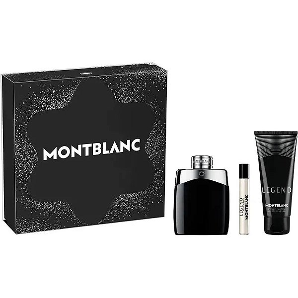 Conjunto Montblanc Legend EDT 100ml com Miniatura e Gel de Banho 100ml - Masculino