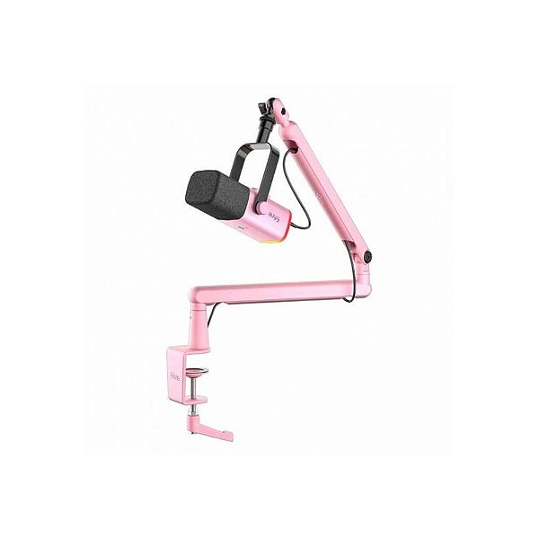 Microfone RGB USB-C/XLR Fifine TAM8P - Rosa com Kit Completo
