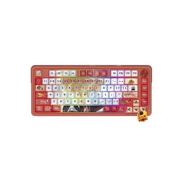 Teclado Mecânico Gamer Redragon K673AK-RGB-Pro Eisa Ucal Wireless - Vermelho, Inglês