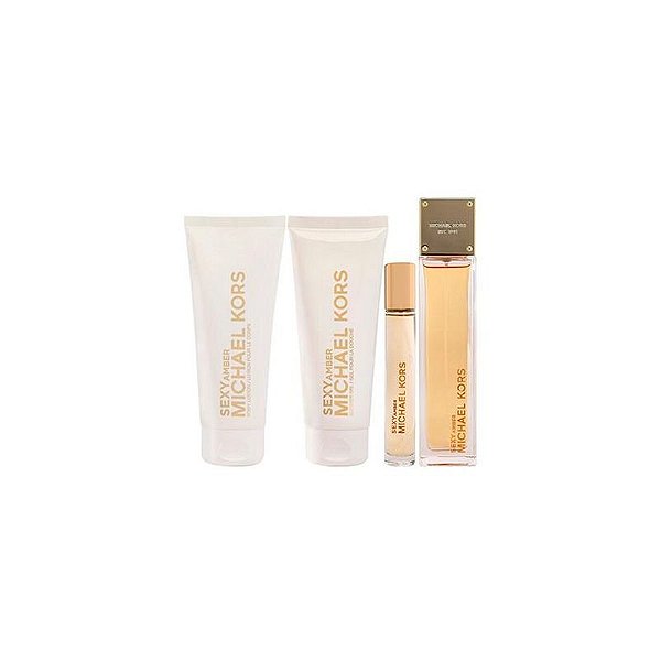 Kit Michael Kors Sexy Amber Eau de Parfum Feminino 100ML - 4 Peças