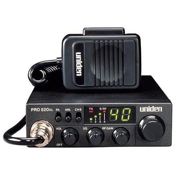 Transceptor Uniden PRO520XL - 40 Canais AM - Modelo Profissional - Cor Preta