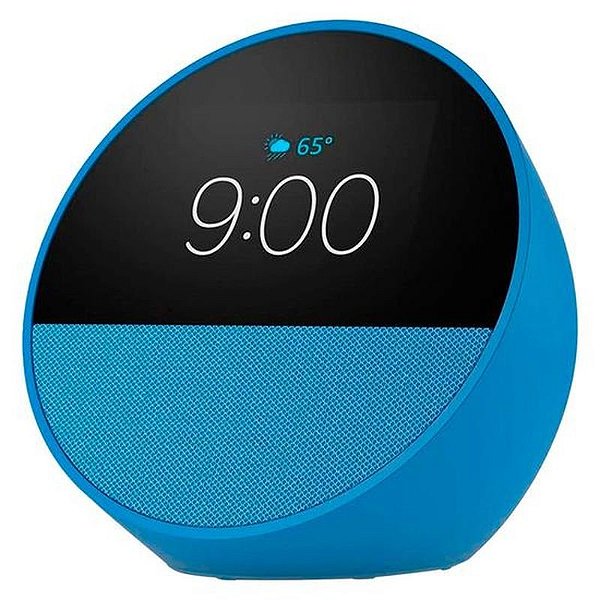 Caixa de Som Inteligente Amazon Echo Spot com Alexa - Bluetooth/Wi-Fi - Azul