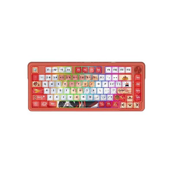 Teclado Gamer Redragon Ucal Pro K673AK-RGB - Inglês - Vermelho