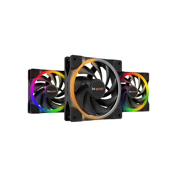 Kit de Ventiladores Be Quiet! Light Wings PWM ARGB 120MM - Preto