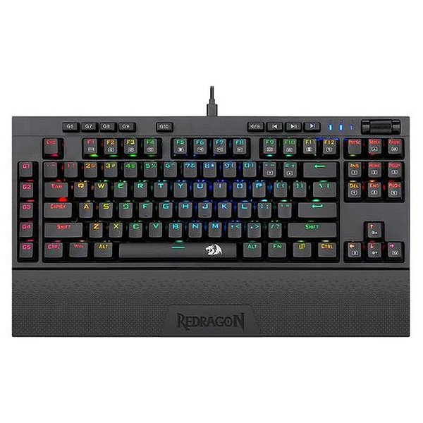 Teclado Gamer Redragon K590RGB Vishnu - Switch Vermelho - Preto (Inglês)