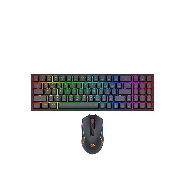 Mouse Mecânico Redragon S136 RGB Sem Fio - Preto