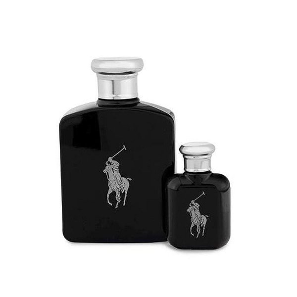 Kit Perfume Polo Preta Edt 125ml 15ml 2 Peças