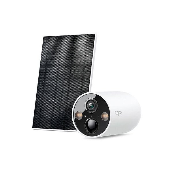 Kit Câmera de Segurança TP-Link Tapo C425 - 4MP 2K QHD com Painel Solar - Wi-Fi - Branco