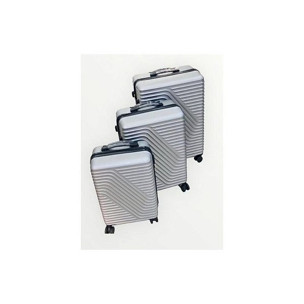 Conjunto de Malas de Viagem 3 Peças - Cinza Elegante