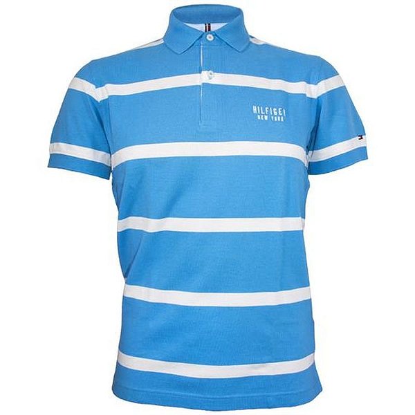 Camisa Polo Masculina Tommy Hilfiger Mw0Mw00693-903 Azul Tamanho M