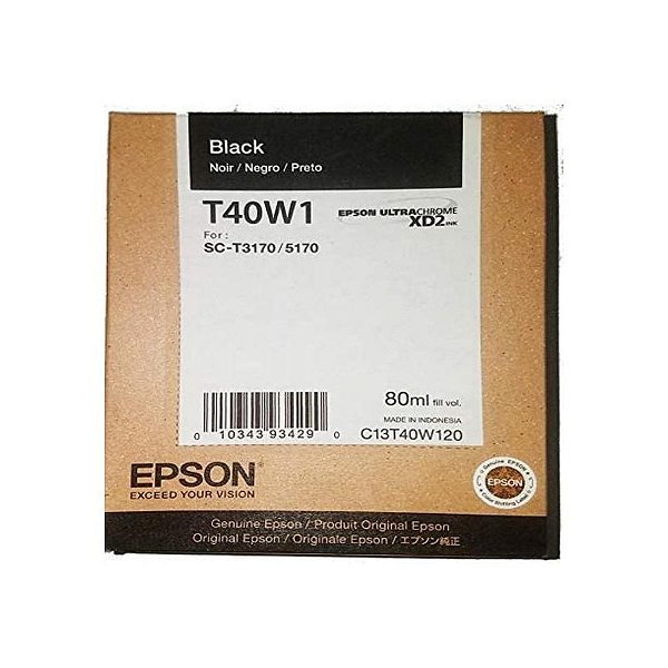 Tinta Epson Ultrachrome T40W120 Preto para Impressoras T3170