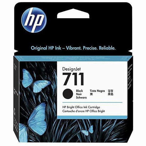 Tinta HP 711XL Preto 80ML Compatível T120 / T520