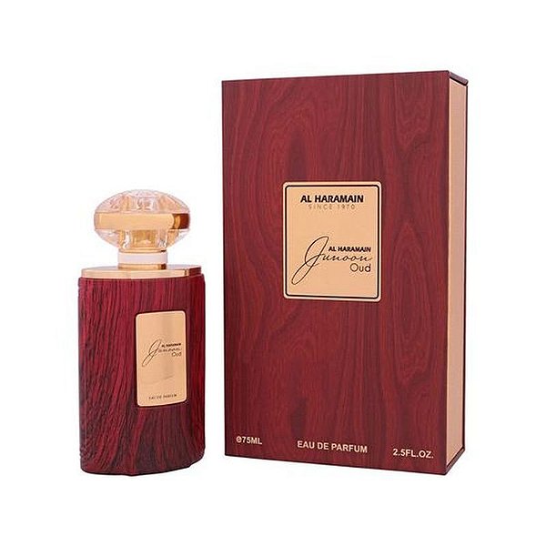 Perfume Al Haramain Junoon Oud Eau de Parfum 75ML - Elegância Aromática