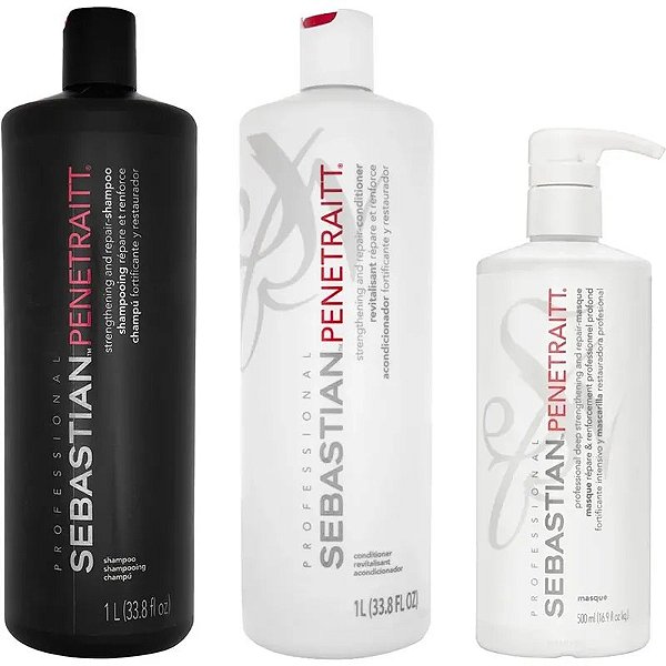 Kit Profissional de Cuidado Capilar Penetraitt Sebastian - 1L + 500mL