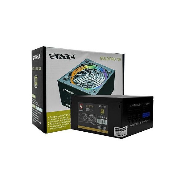 Fonte De Alimentação Modular Satellite Gold Pro 750W 80 Plus Gold