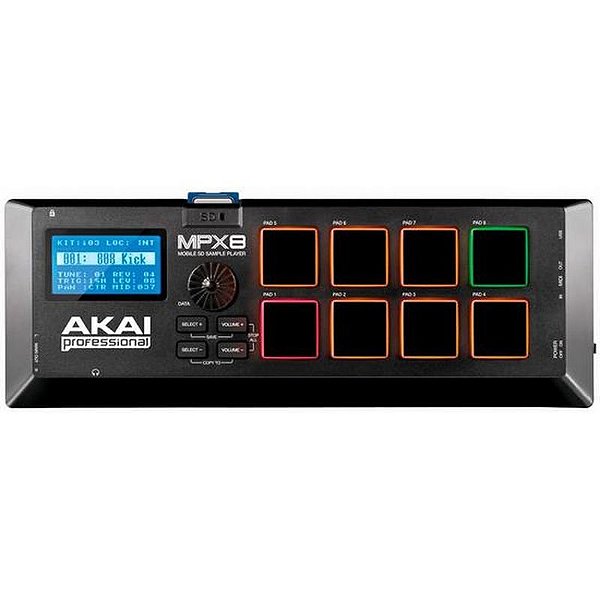 Controladora Akai MPX8 - Sampler de Percussão Compacto Profissional
