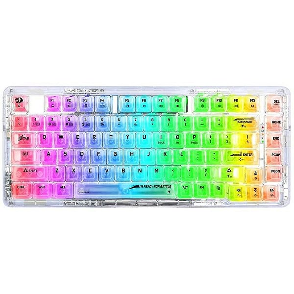 Teclado Gamer Redragon ELF Pro K649CT-RGB com Switch Crystal e 3 Modos em Inglês
