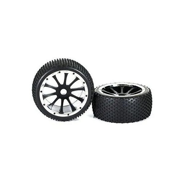 Roda Traseira Completa para Modelismo HT 1/5 - Conjunto de 2 Peças