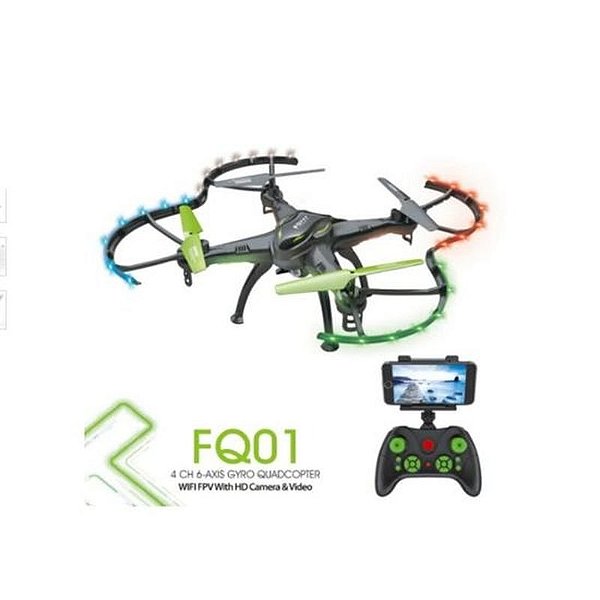 Dronemodelo FQ01 com Wi-Fi Integrado e Controle Remoto
