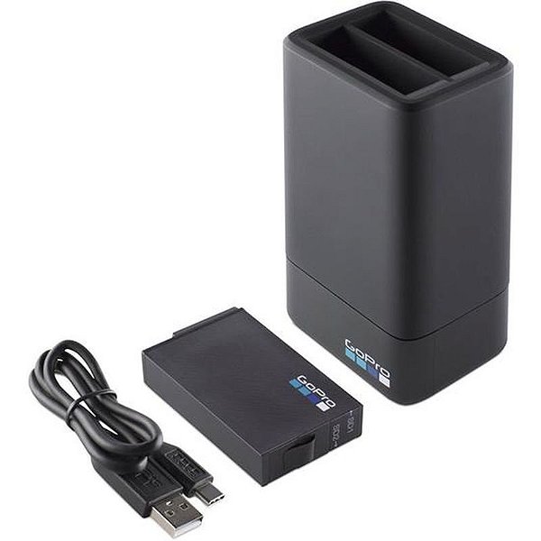 Carregador De Bateria Duplo E Bateria Fusion Para Câmera Gopro