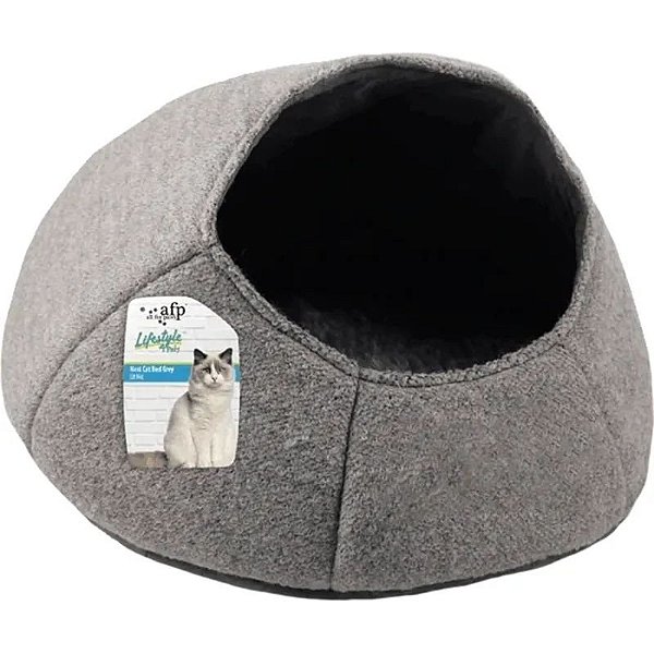 Cama para Gato AFP Nest Cinza 40x40x18cm - Conforto e Estilo para Seu Felino