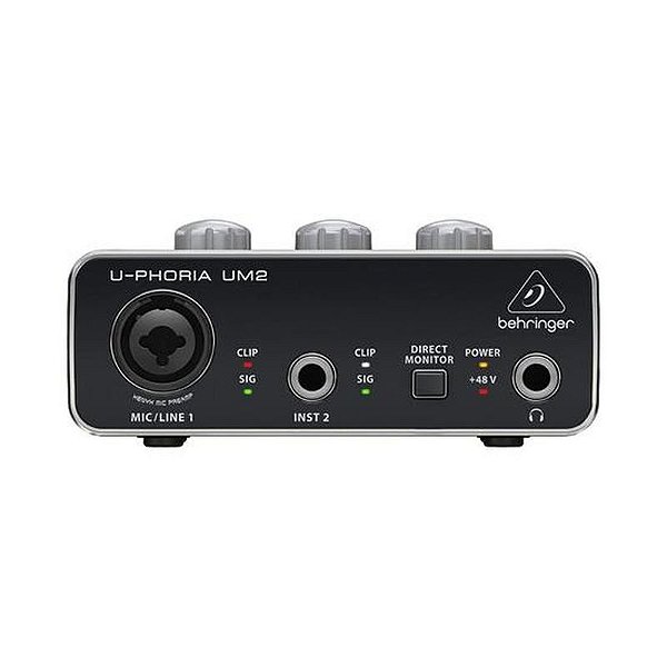 Interface de Áudio Behringer U-Phoria UM2 - Preto