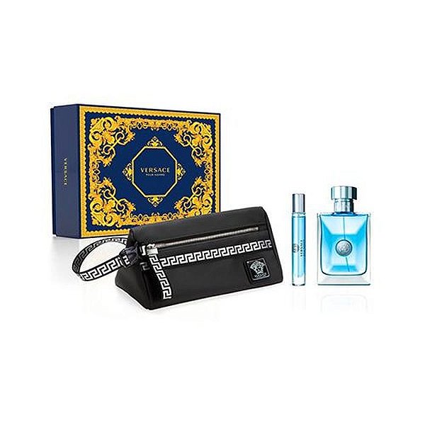 Kit Versace Pour Homme Eau de Toilette Masculino 100ML - 3 Peças