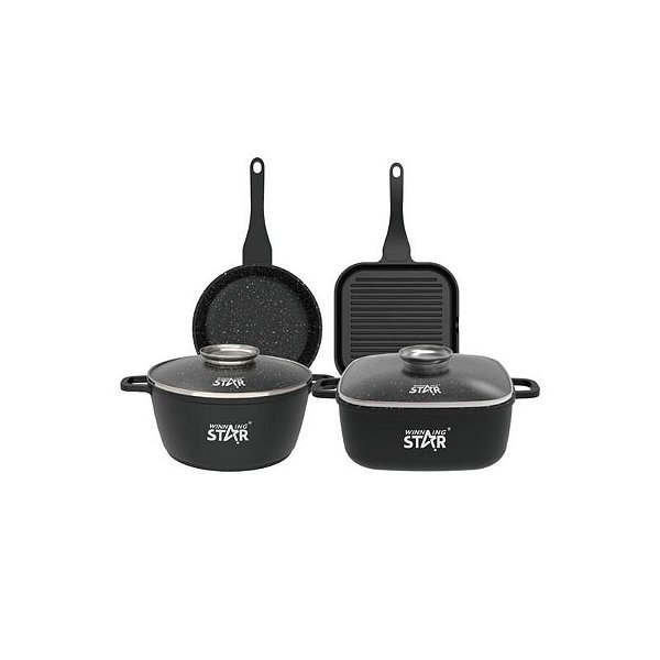 Conjunto de Panelas Winningstar 4 Peças ST-5209 - Cozinha Prática e Elegante