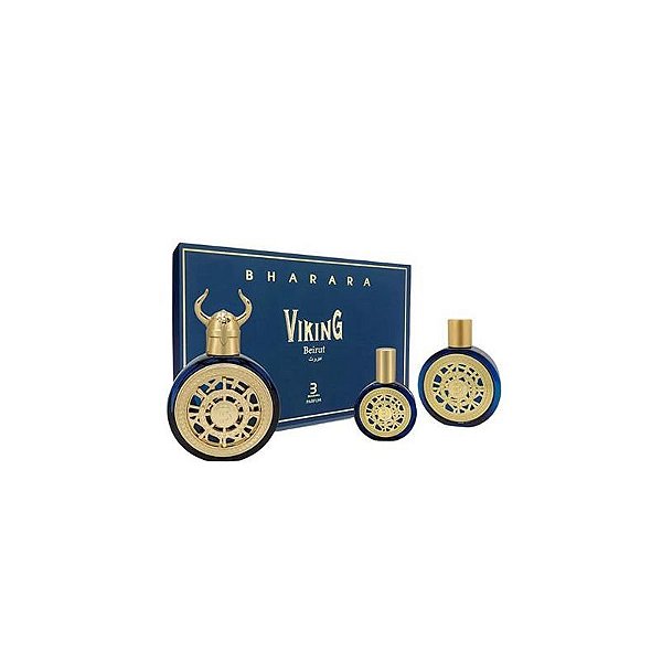 Kit Parfum Bharara Viking Beirut 100ML - 3 Fragrâncias Elegantes