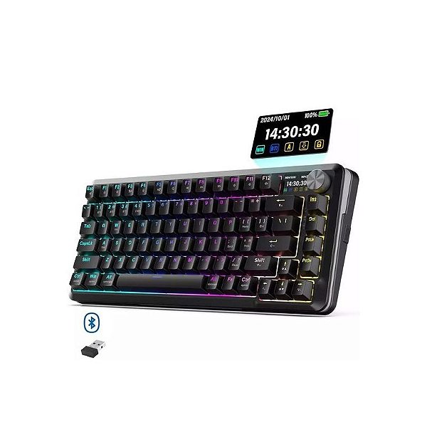 Teclado Mecânico Redragon Flekact Pro K708-RGB (Inglês) - Preto