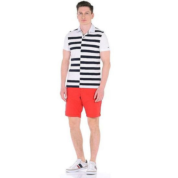 Polo M Mw0Mw01261 Preto 0 Tommy Hilfiger 902 Xxl Branco