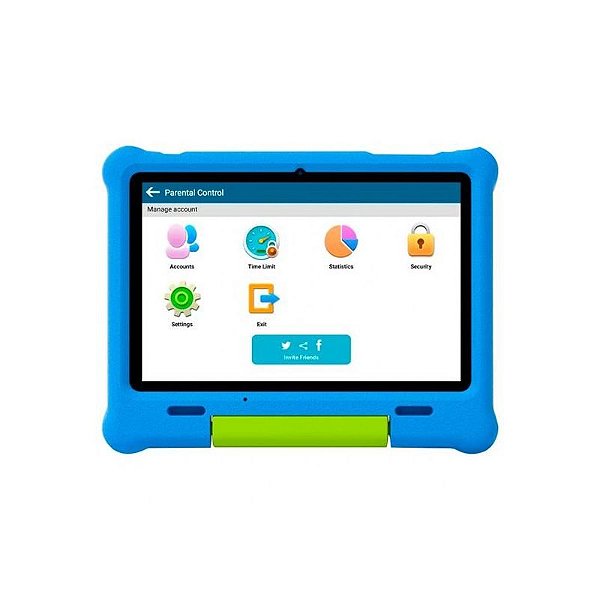 Tablet Infantil G-Tide Klap T1 - 32GB, 2GB RAM, Capa Azul, 10 - Ideal para Crianças