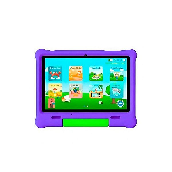 Tablet G-Tide Klap T1 Kids 32GB/2GB RAM 10 - Preta com Capa Roxa
