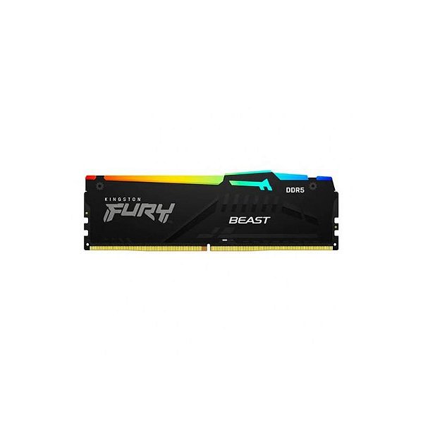 Memória DDR5 16GB 6800MHz Kingston Fury Beast RGB Preto KF568C34BBA-16