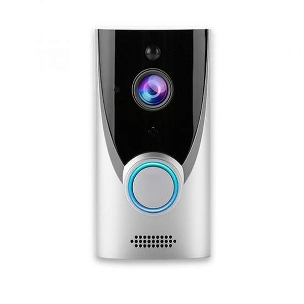 Interfone Eletrônico Hommie HSC 11BW com Câmera Wi-Fi - Prata e Preto