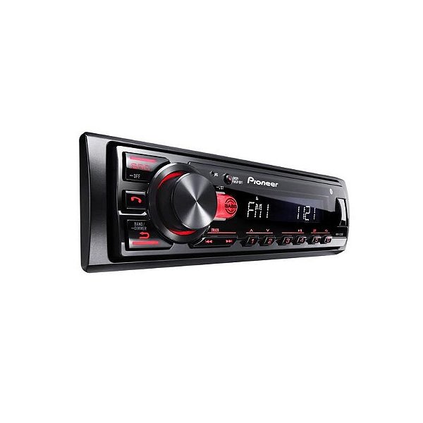 Rádio Pioneer MVH-S235BT com Bluetooth, USB e MP3 - Preto