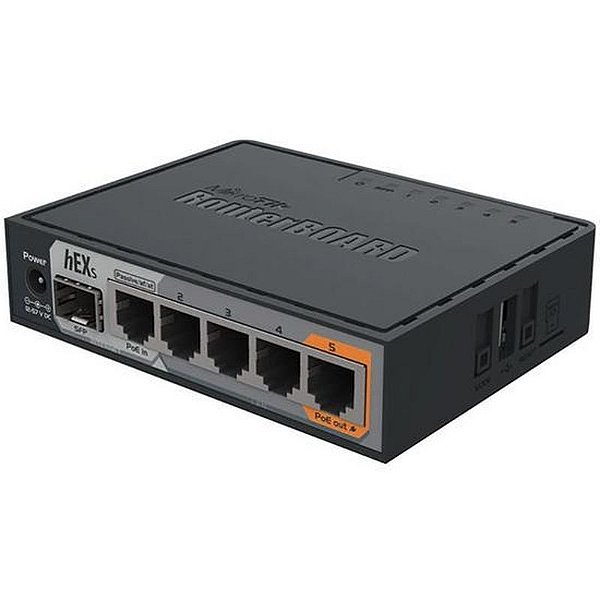 Roteador Mikrotik RB760IGS Hex s 880MHZ 256MB L