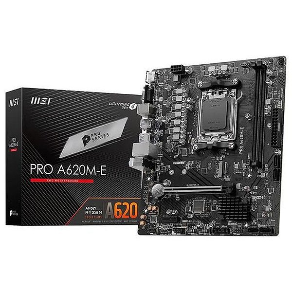 Placa Mãe MSI Pro A620M-e AM5 - Suporte DDR5 e Conexão VGA