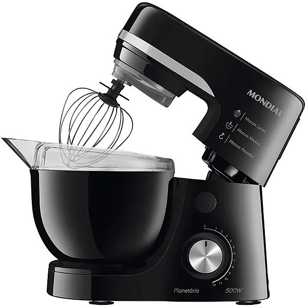 Batedeira Planetária Mondial BP-03-B 4,5L 220V - Modelo Preto Elegant