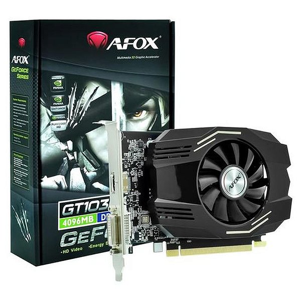 Placa de Vídeo Afox Nvidia GeForce GT 1030 4GB GDDR4 - Desempenho Acessível para Jogos