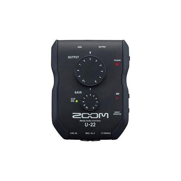 Placa de Áudio Profissional Zoom U-22 - Interface de Áudio de Alta Qualidade