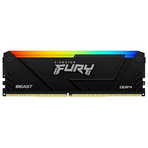Memória RAM DDR4 32GB 3200MHz Kingston Fury Beast RGB Preta