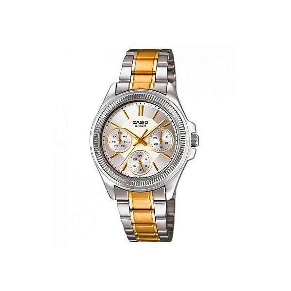 Relógio Casio Feminino LTP-2088SG-7AVDF Prata e Ouro - Elegância e Estilo Atemporal