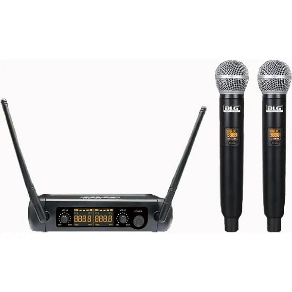 Microfone Sem Fio Blg Uf-04 Uhf - Alta Performance E Transmissão Estável