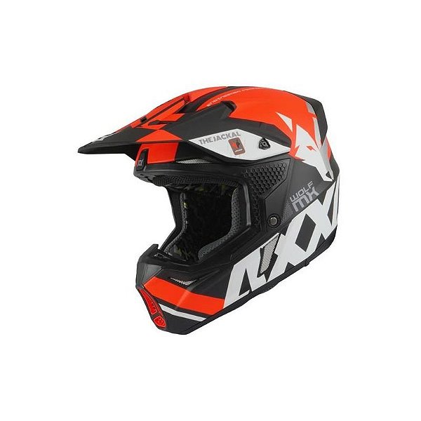 Capacete Axxis Wolf Jackal B14 Fechado M - Laranja Fluorescente Matte