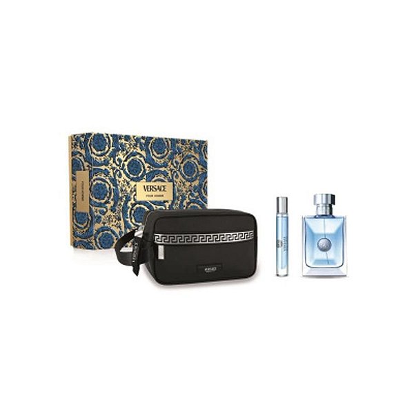 Kit de Perfume Versace Pour Homme 100ML + 10ML - Atraente e Elegante para Homens
