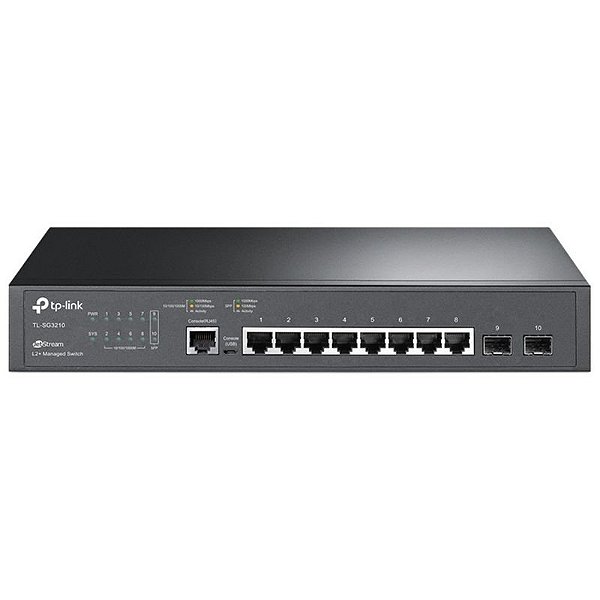 Switch Tp-Link Jetstream TL-SG3210 8 Portas L2 e 2 Gigabit SFP