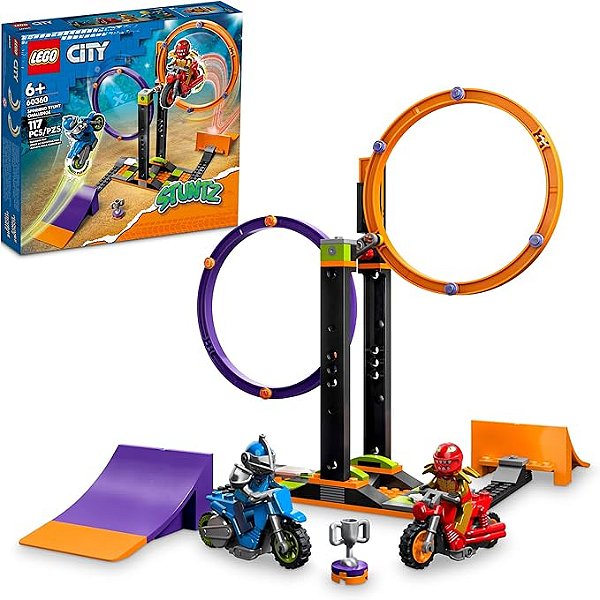 Desafio de Acrobacias Giratórias Lego City 60360 - 117 Peças