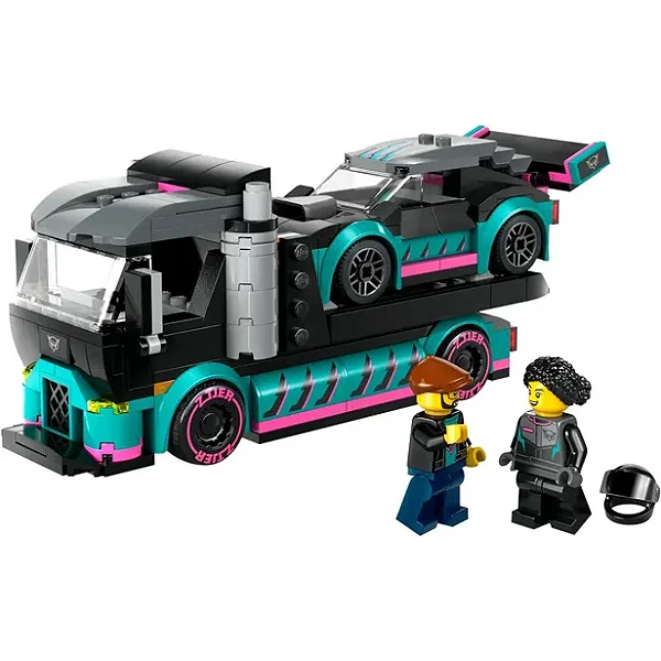 Lego Cidade Carro de Corrida e Caminhão Transportador - 60406 328 Peças